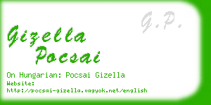 gizella pocsai business card